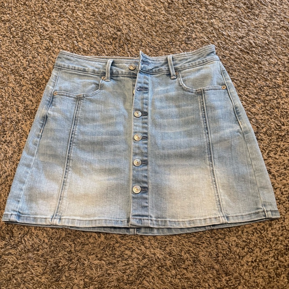 American Eagle Outfitters Light Blue Denim Skirt - Picture 1 of 5